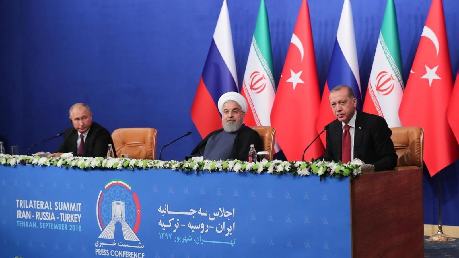 Els presidents de Rússia, Turquia i l'Iran
