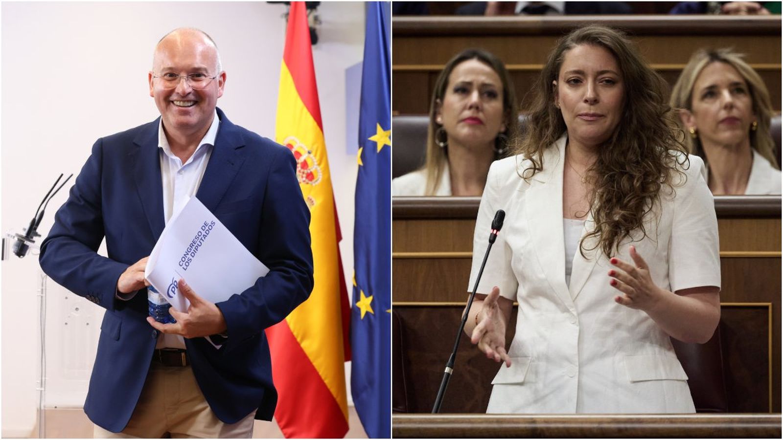 Miguel Tellado i Ester Muñoz, nous secretari general i portaveu al Congrés del PP respectivament