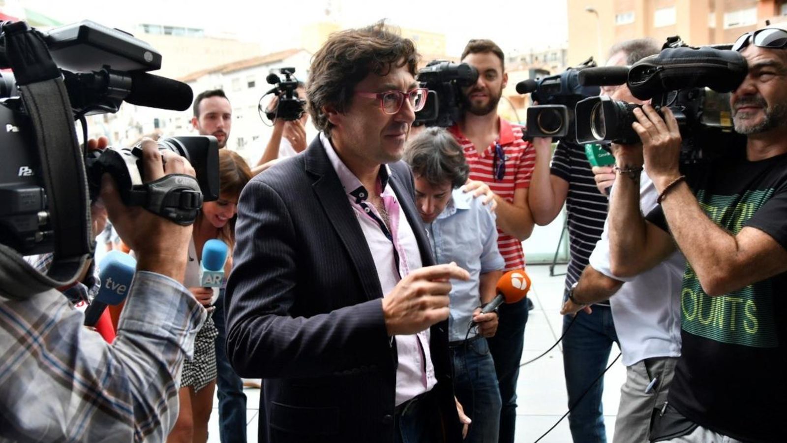 El jutge que instrueix el cas de Gabriel Cruz, Rafael Soriano, a la seua arribada als jutjats d'Almeria