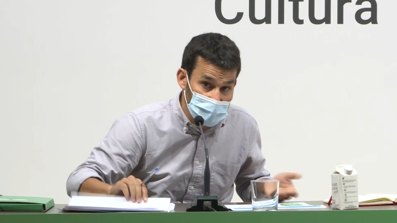 El conseller d'Educació, Vicent Marzà, durant la roda de premsa