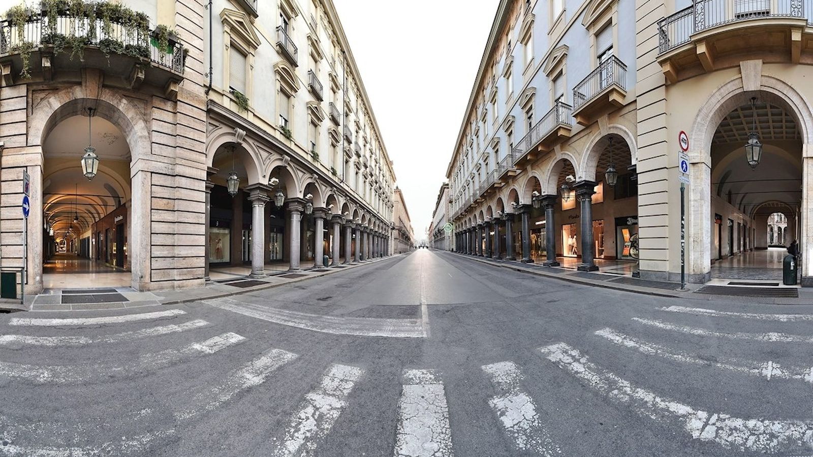 El centre de Torí, sense cotxes ni vianants