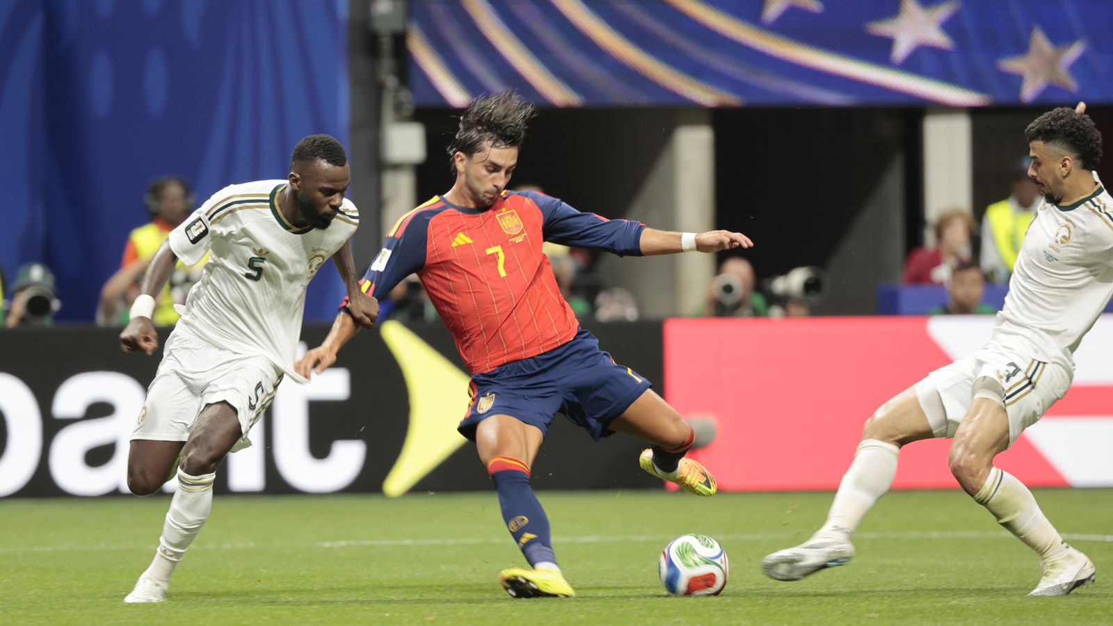Ferran Torres, en el partit contra l'Aràbia Saudí