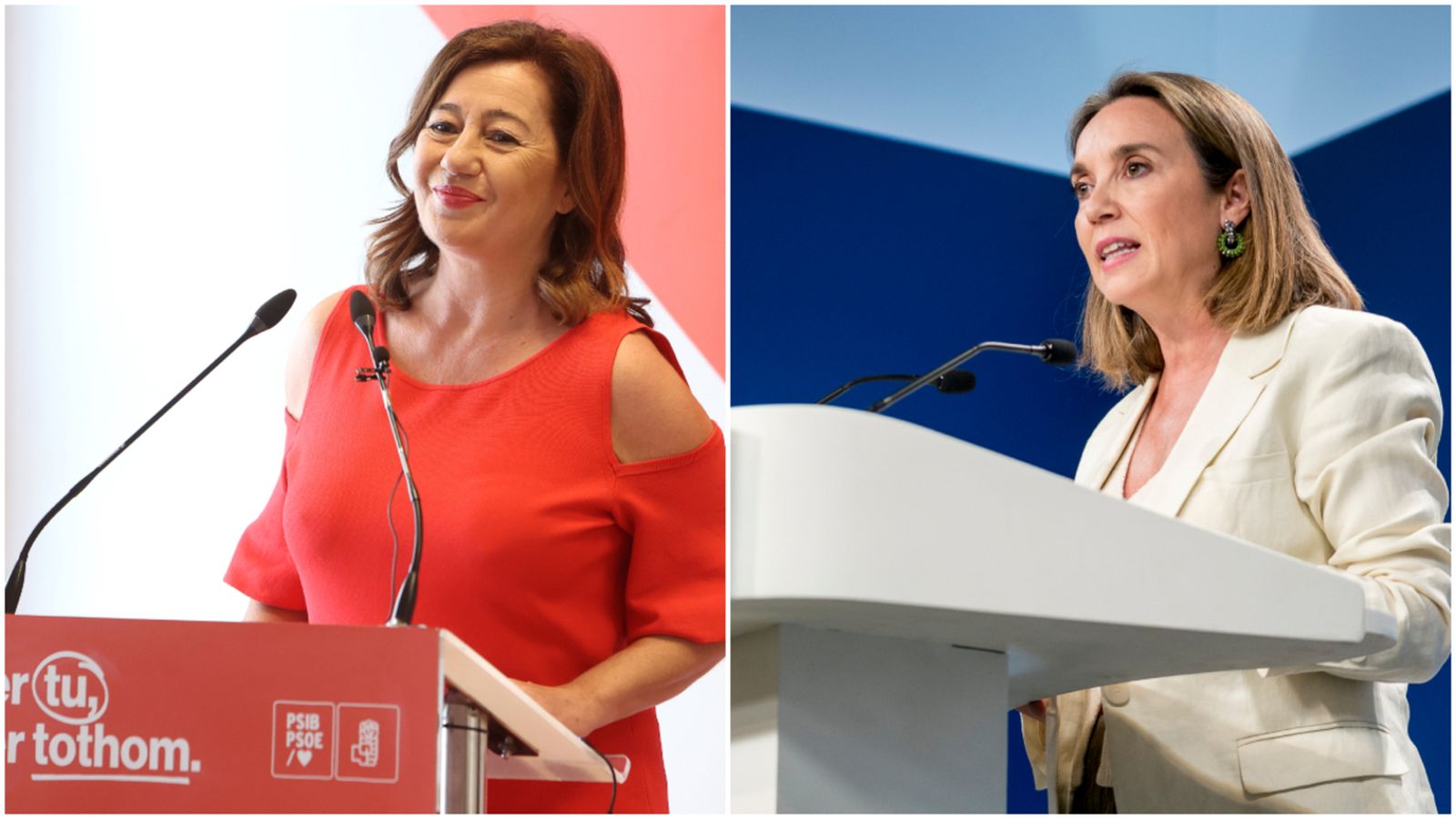 La socialista Francina Armengol i la popular Cuca Gamarra, en imatges d'arxiu