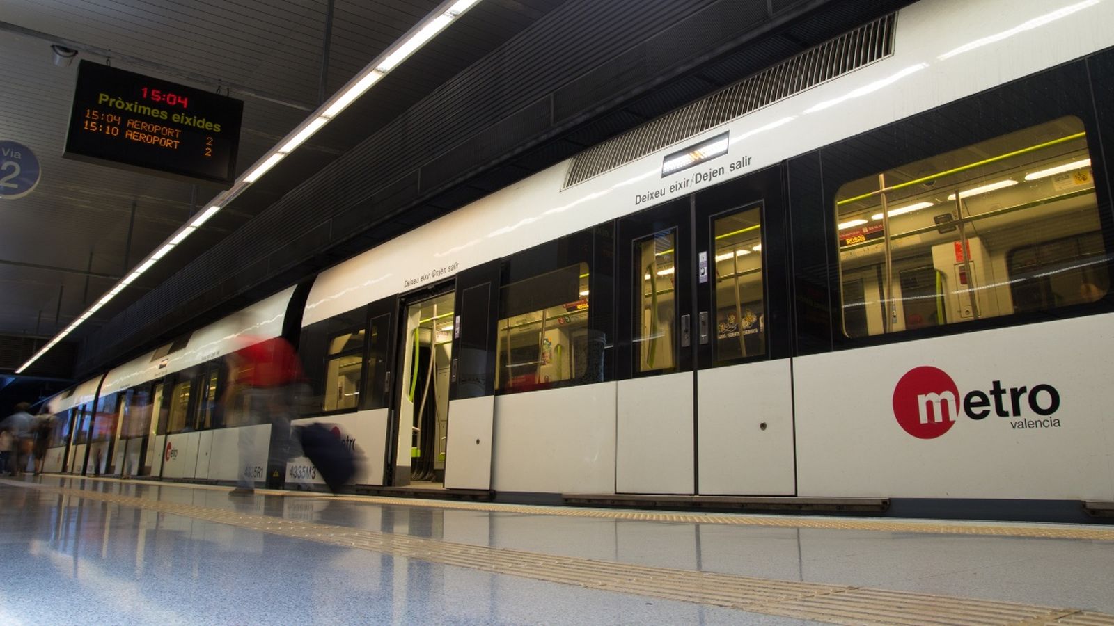 Imatge d'arxiu al metro de València