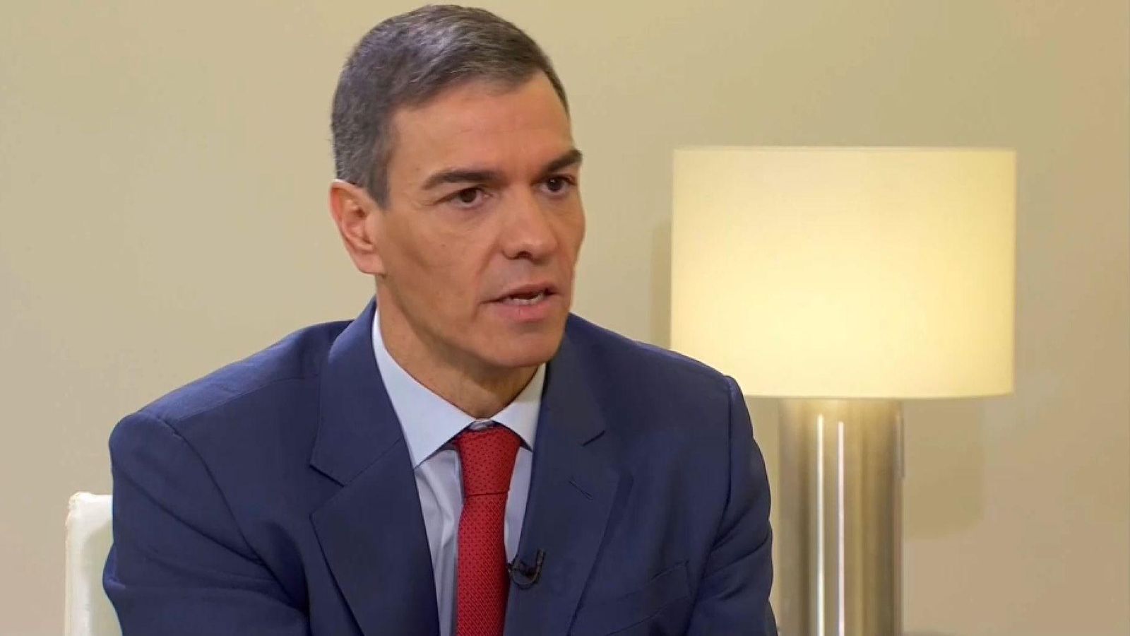 Pedro Sánchez durant l'entrevista en la qual s'ha pronunciat sobre Ábalos