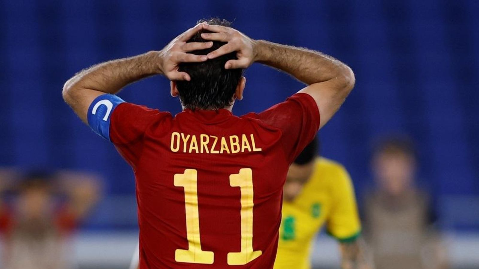 La selecció espanyola de futbol perd l'or contra Brasil