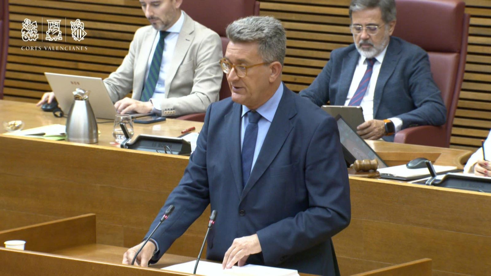 El conseller de Medi Ambient, Infraestructures i Territori, Vicente Martínez Mus, a les Corts