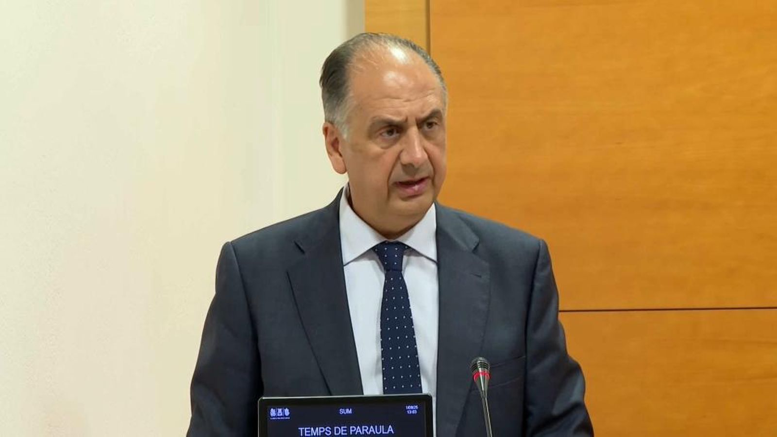 El conseller d'Emergències i Interior, Juan Carlos Valderrama