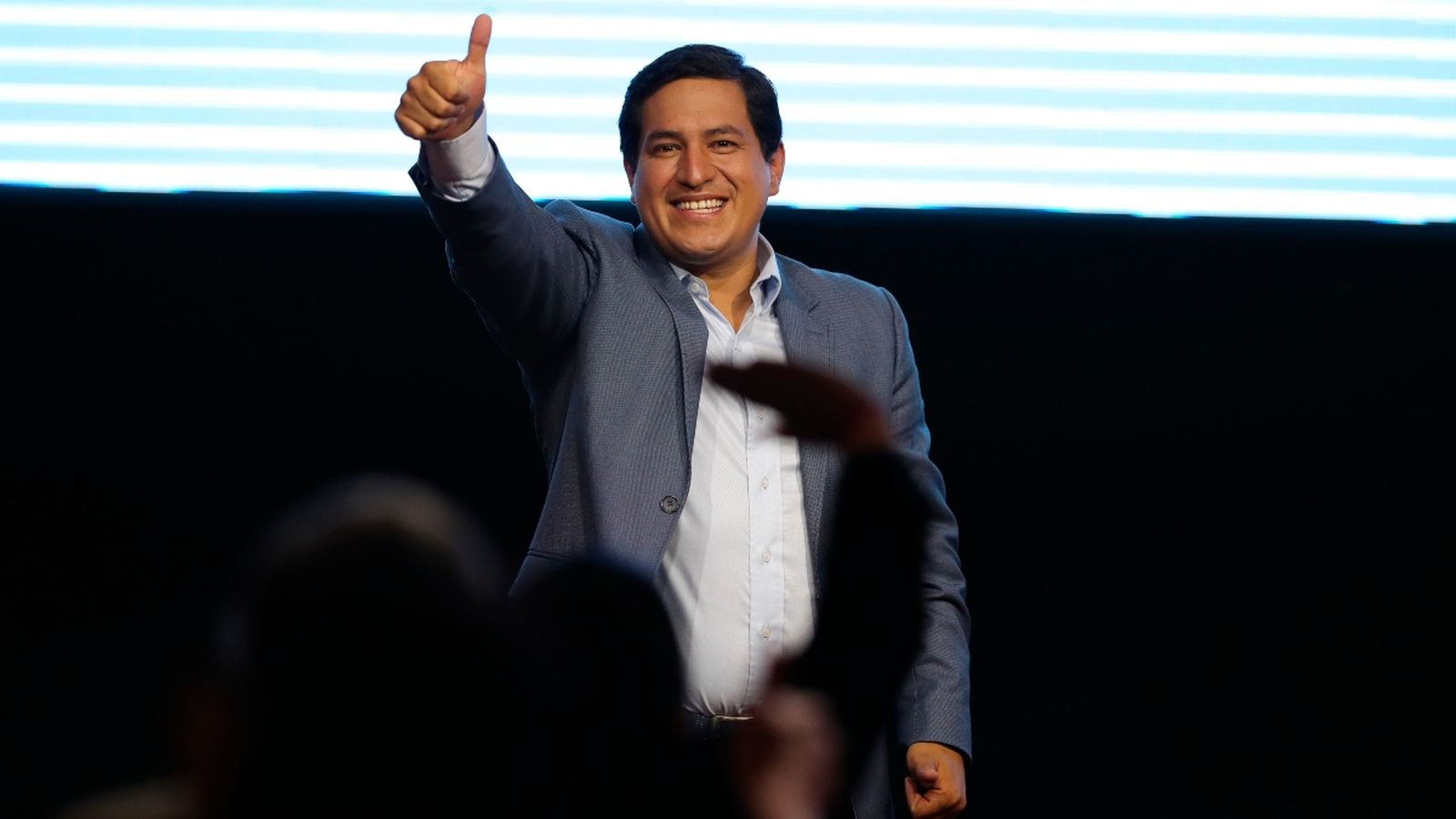 El candidat, el progressista Andrés Arauz