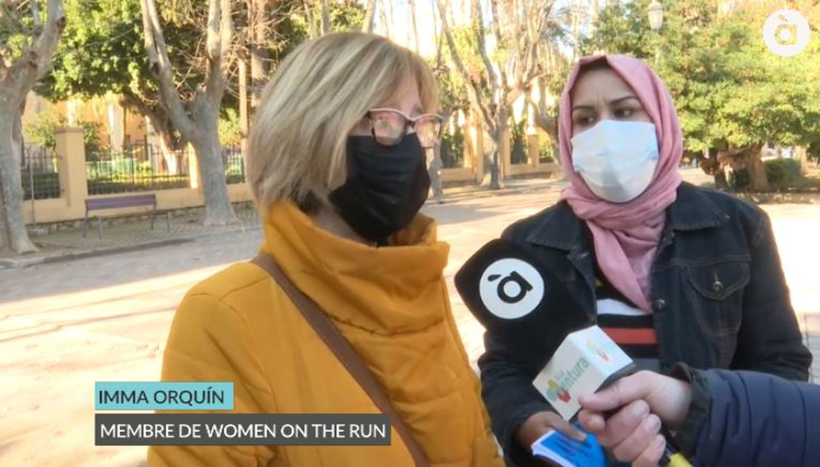 Imma Orquín amb Noor Rahman