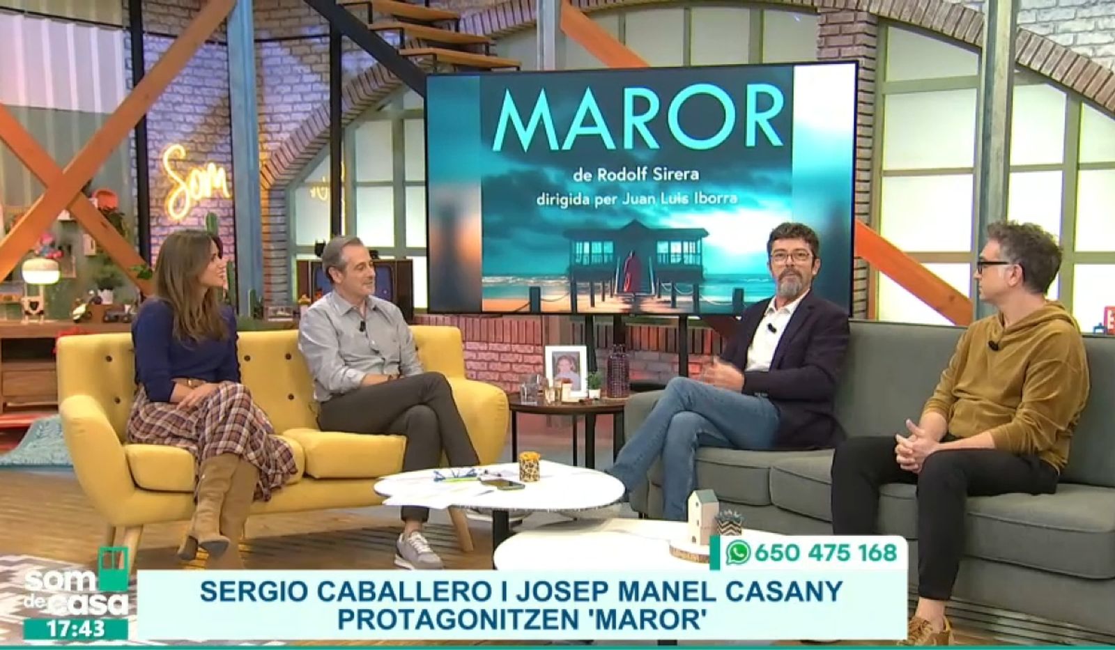 Sergio Caballero i Josep Manuel  Casany visiten 'Som de casa' per a parlar de 'Maror', l'obra de Rodolf Sirera en què participen