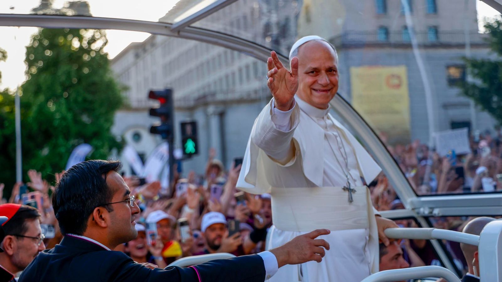 El papa durant dissabte a Madrid