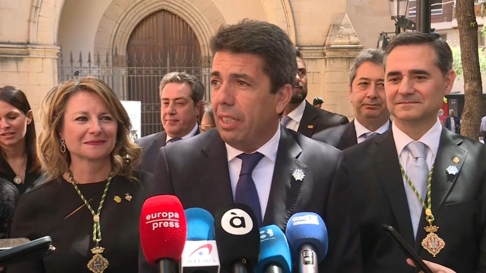 El president de la Generalitat, Carlos Mazón, en declaracions fetes este diumenge a Castelló