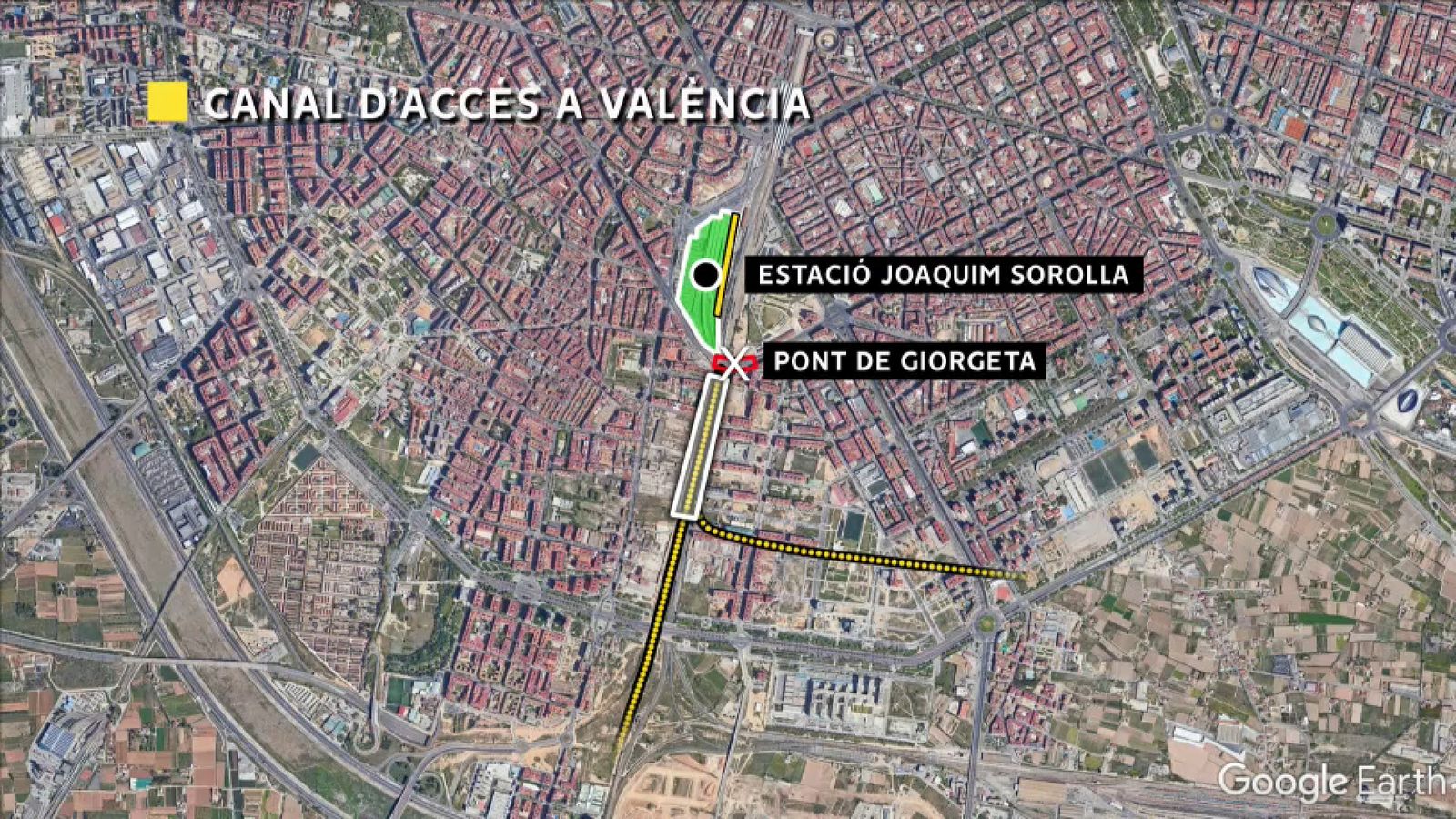 El soterrament de les vies del tren del sud de València permetrà la millora de les connexions entre els barris pròxims