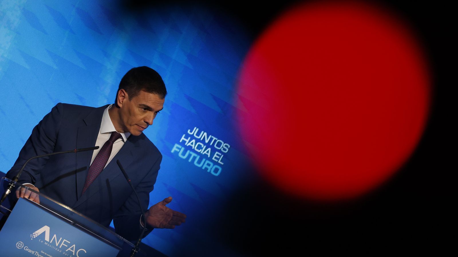 Sánchez intervé en la cloneda de la IV edició del Fòrum de l'Associació Espanyola de Fabricants d'Automòbils i Camions (Anfac)