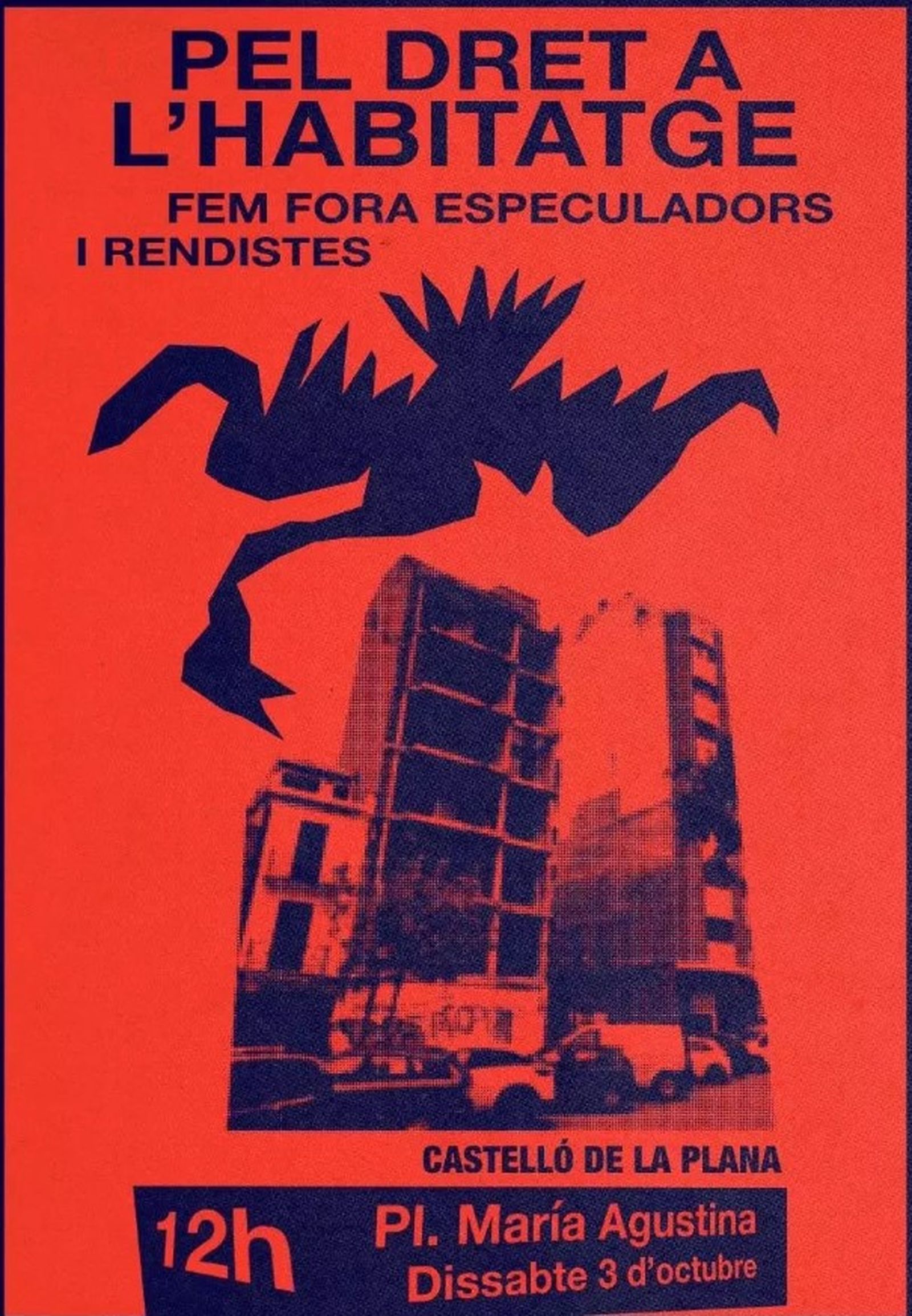 Cartell promocional de la manifestació a Castelló