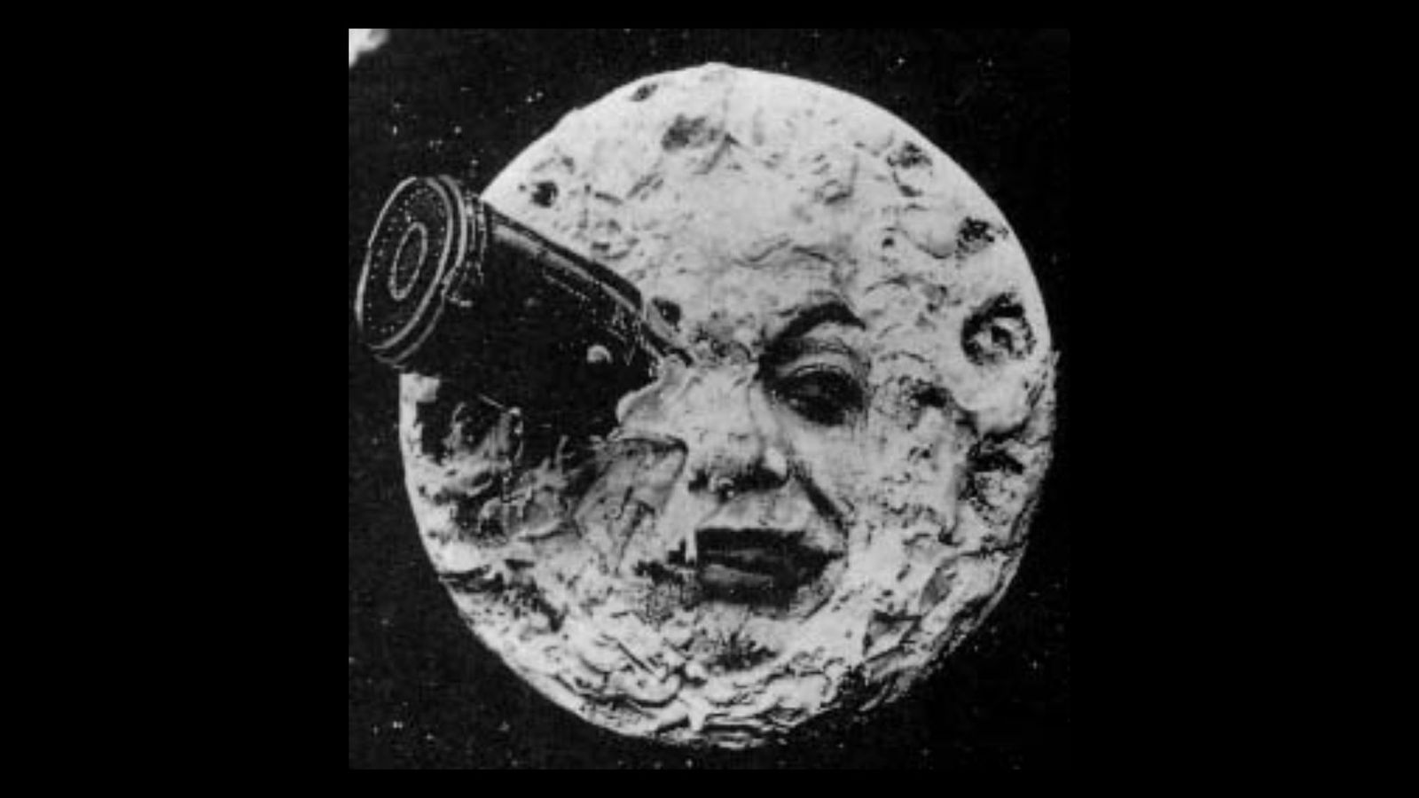 Imatge emblemàtica de la pel·lícula ‘Viatge a la lluna’ (Méliès,1902)
