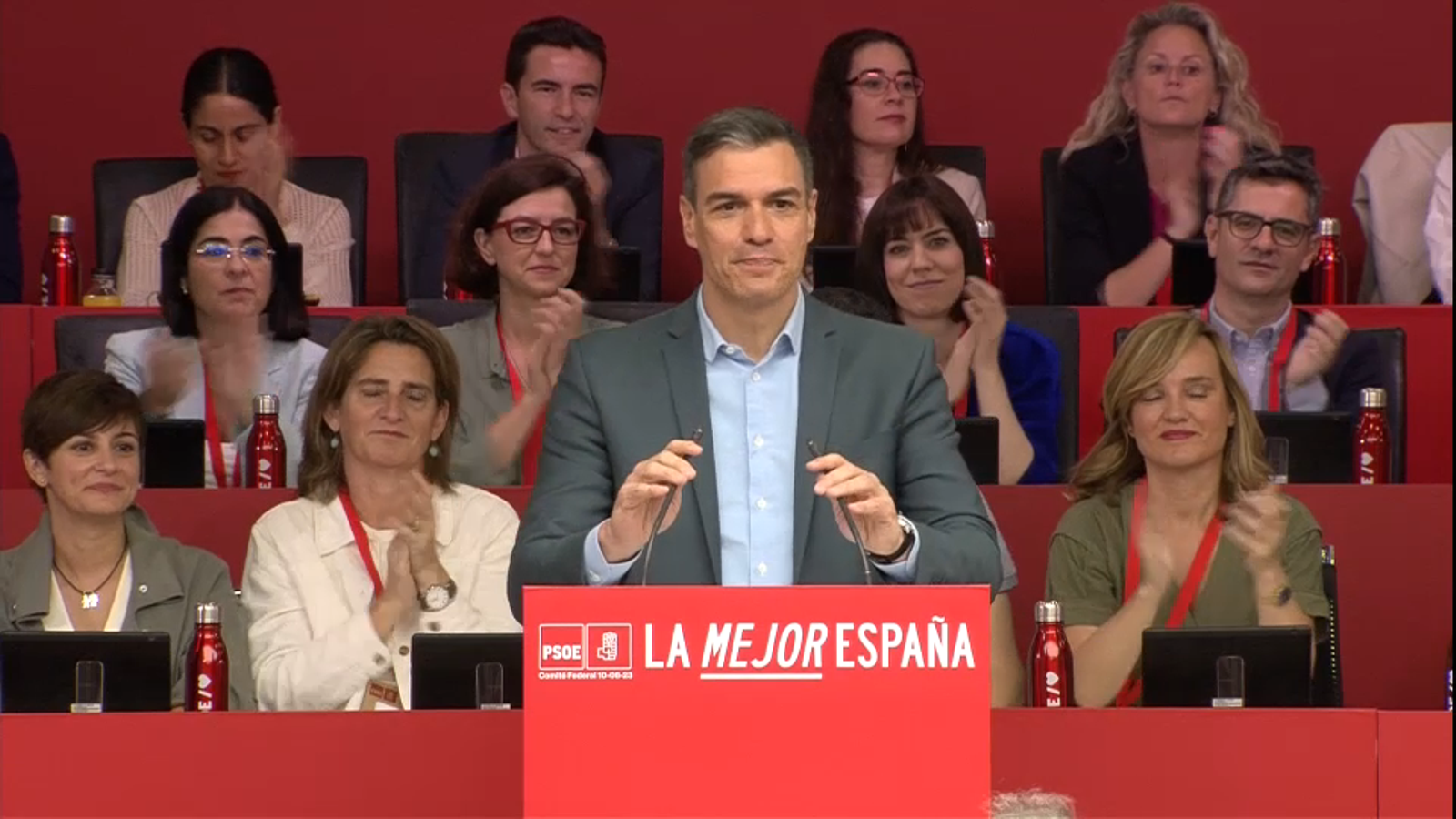 Pedro Sánchez, aquest dissabte en el Comité Federal del PSOE