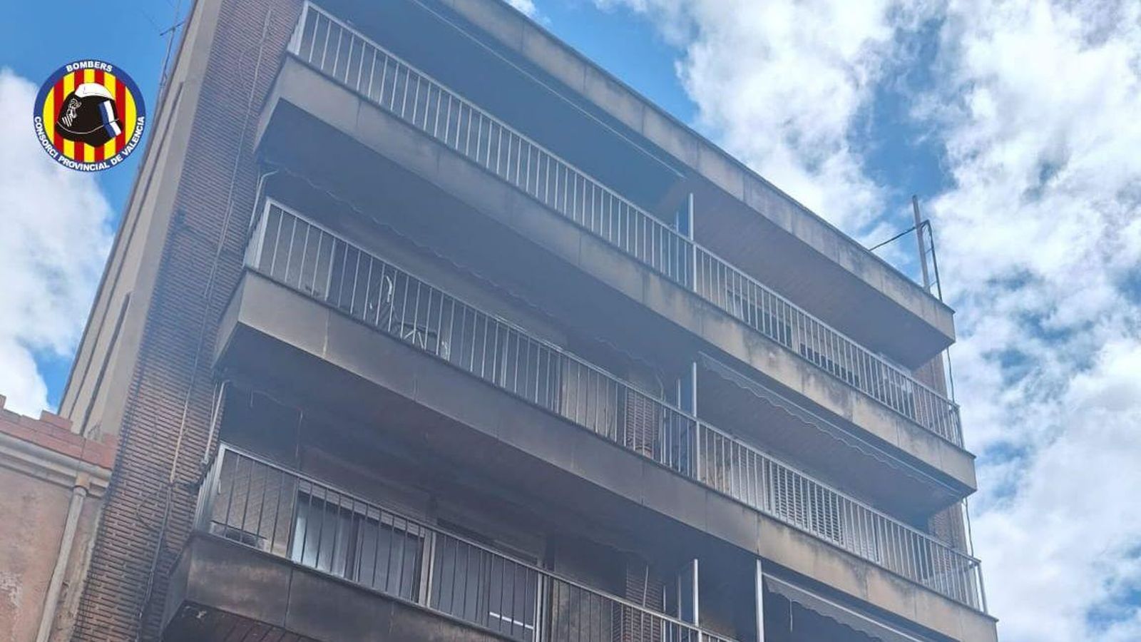 Edifici afectat pel foc