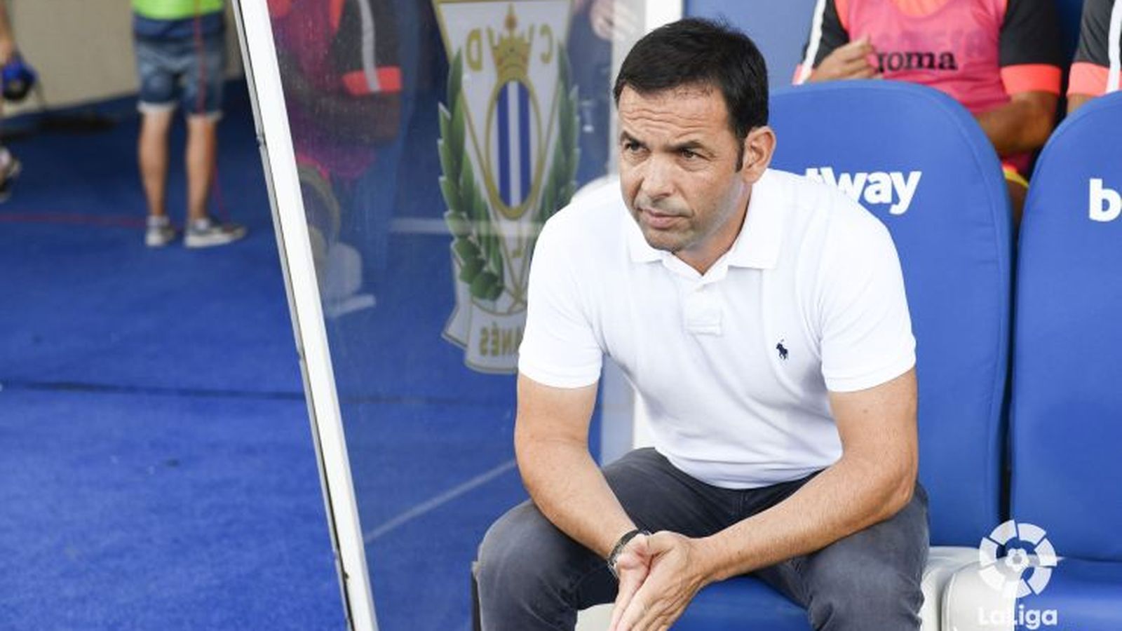 Javi Calleja, en una banqueta
