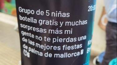 Text que es podia llegir en el fullet publicitari d'una discoteca que usava les dones, a les quals es referia com a "xiquetes", com a reclam