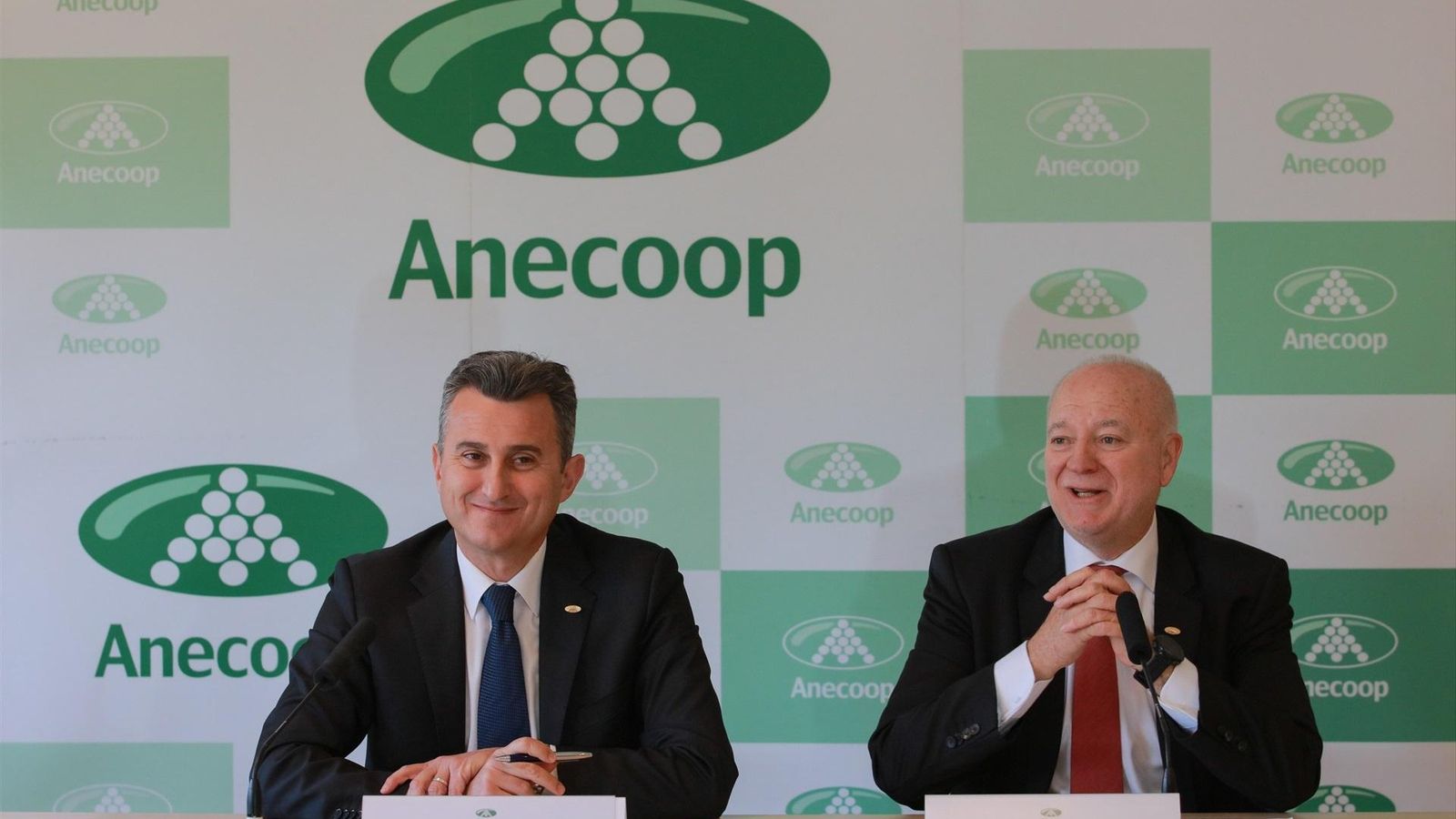 Els responsables d'Anecoop, Alejandro Monzón i Joan Mir (arxiu)