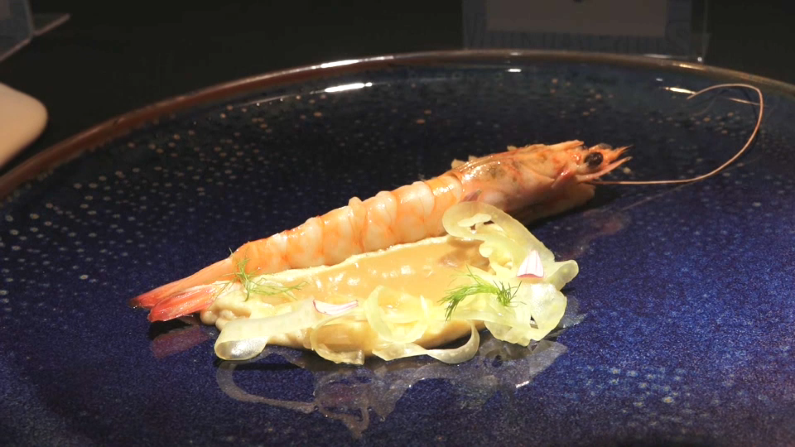 Plat guanyador del Llagostí d'Or 2022: Llagostí de Vinaròs amb poma, fenoll rostit i suquet de llagostí