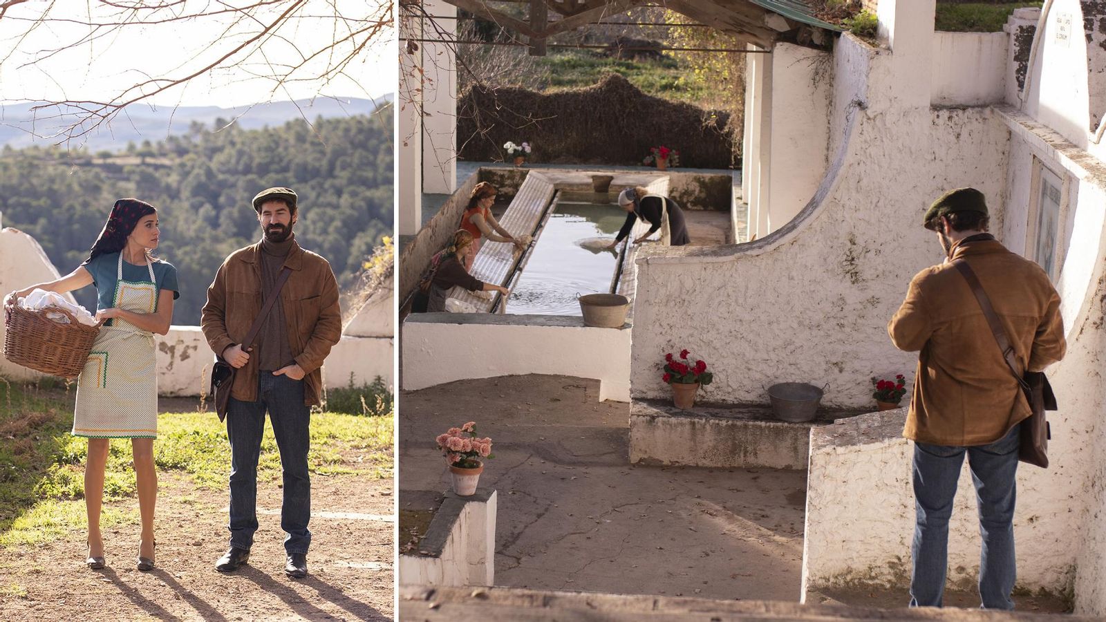 Annitín i Fabià al safareig de Macastre