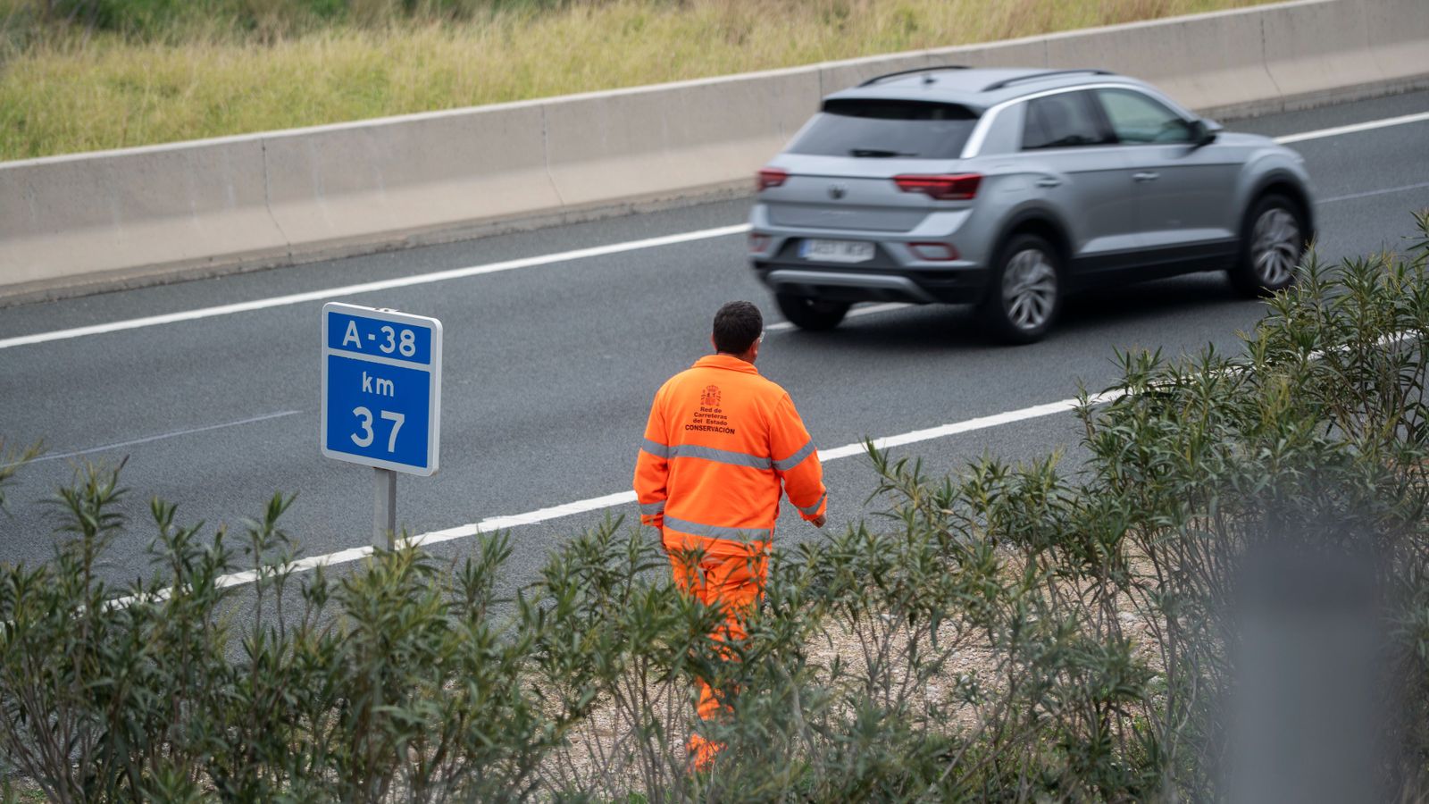 Zona de l'autovia A-38 on van trobar el cos sense vida d'Arturo Torró