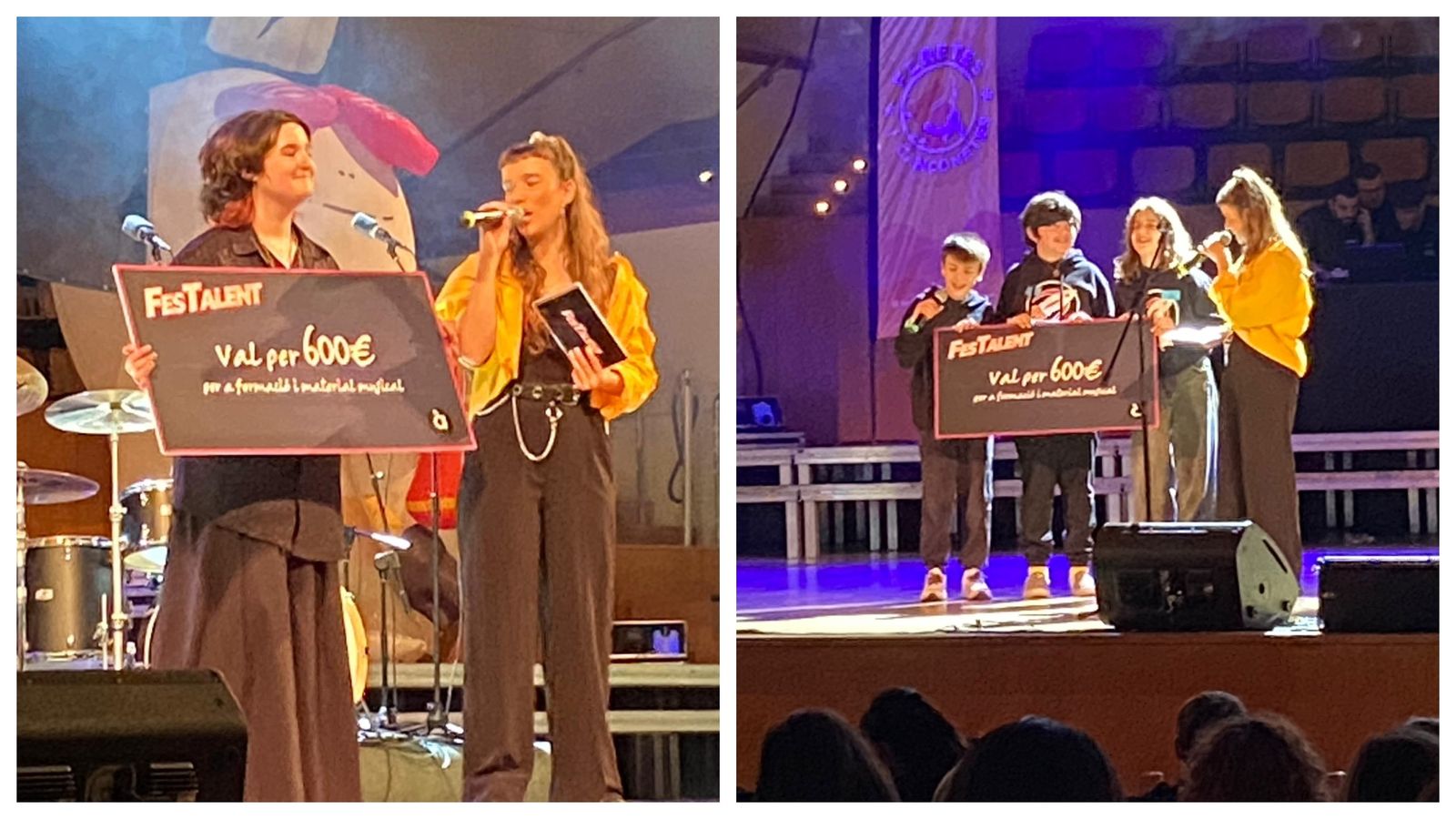 Llibert Espuny i 'Els Estrellats' amb el seu premi