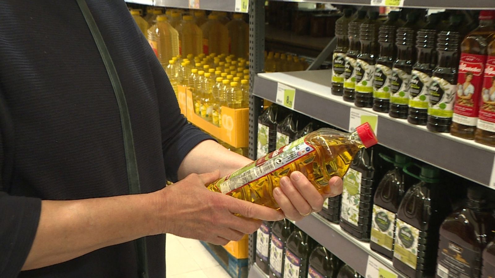 L'oli d'oliva, en un hipermercat