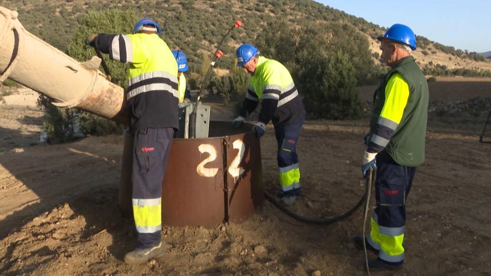 Obres de construcció de la MAT entre Morella i Almassora