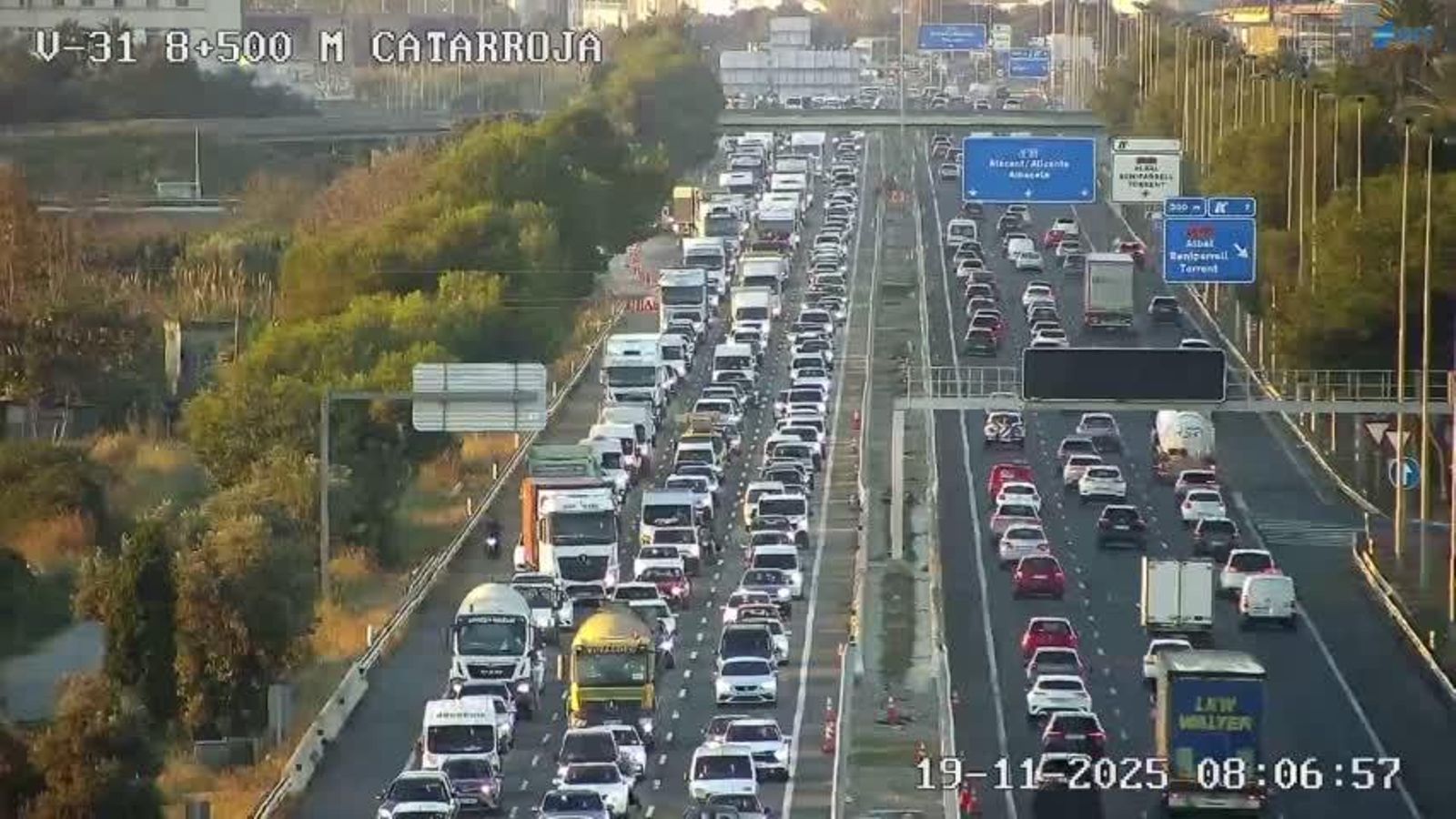 Retenció quilomètrica este matí a la V-31