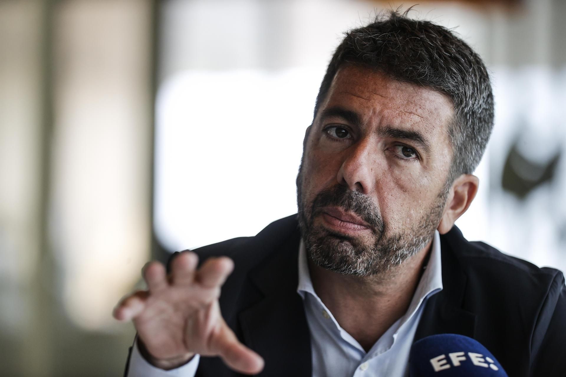 El president de la Generalitat, Carlos Mazón, en un moment de l'entrevista El president de la Generalitat, Carlos Mazón, en un moment de l'entrevista