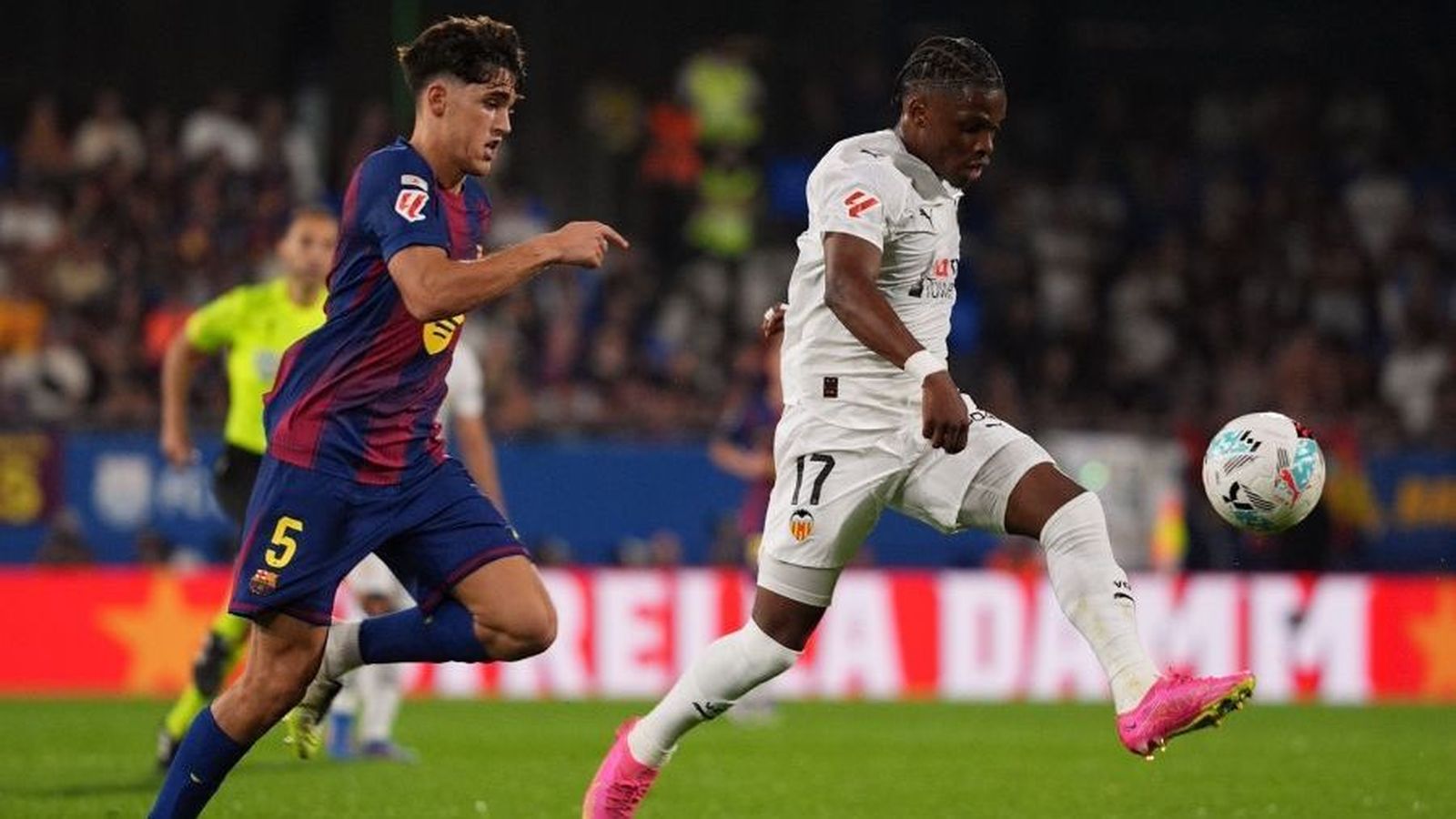 Ramazani, en una acció del partit de la priemra volta