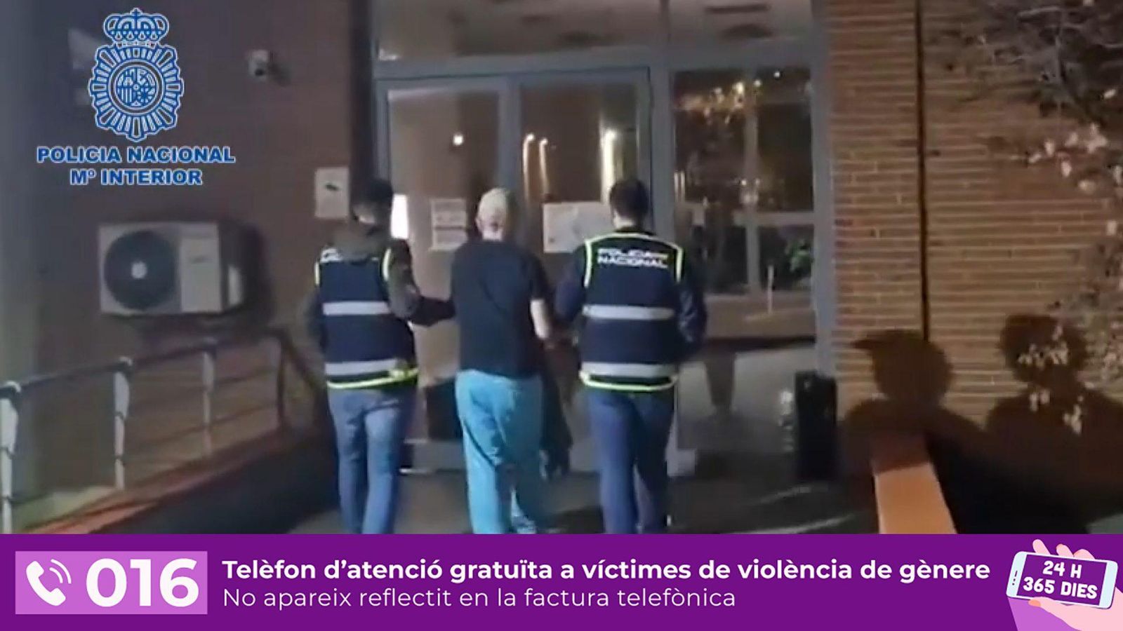 Imatges de la detenció del fugitiu britànic facilitades per la Policia Nacional