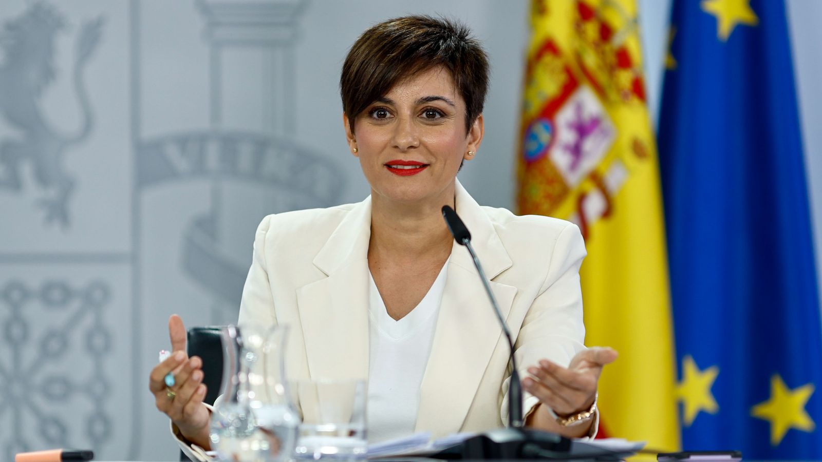 La portaveu del govern, Isabel Rodríguez durant la roda de premsa celebrada aquest dimarts després del Consell de Ministres