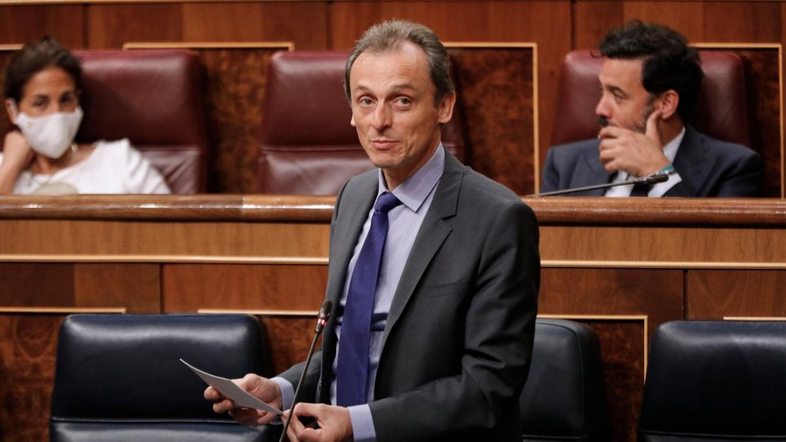 El ministre Pedro Duque durant la seua intervenció al Congrés el passat 22 de juliol