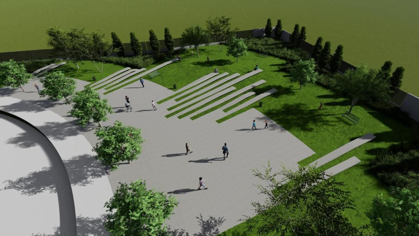 Projecte per a la zona perimetral enjardinada