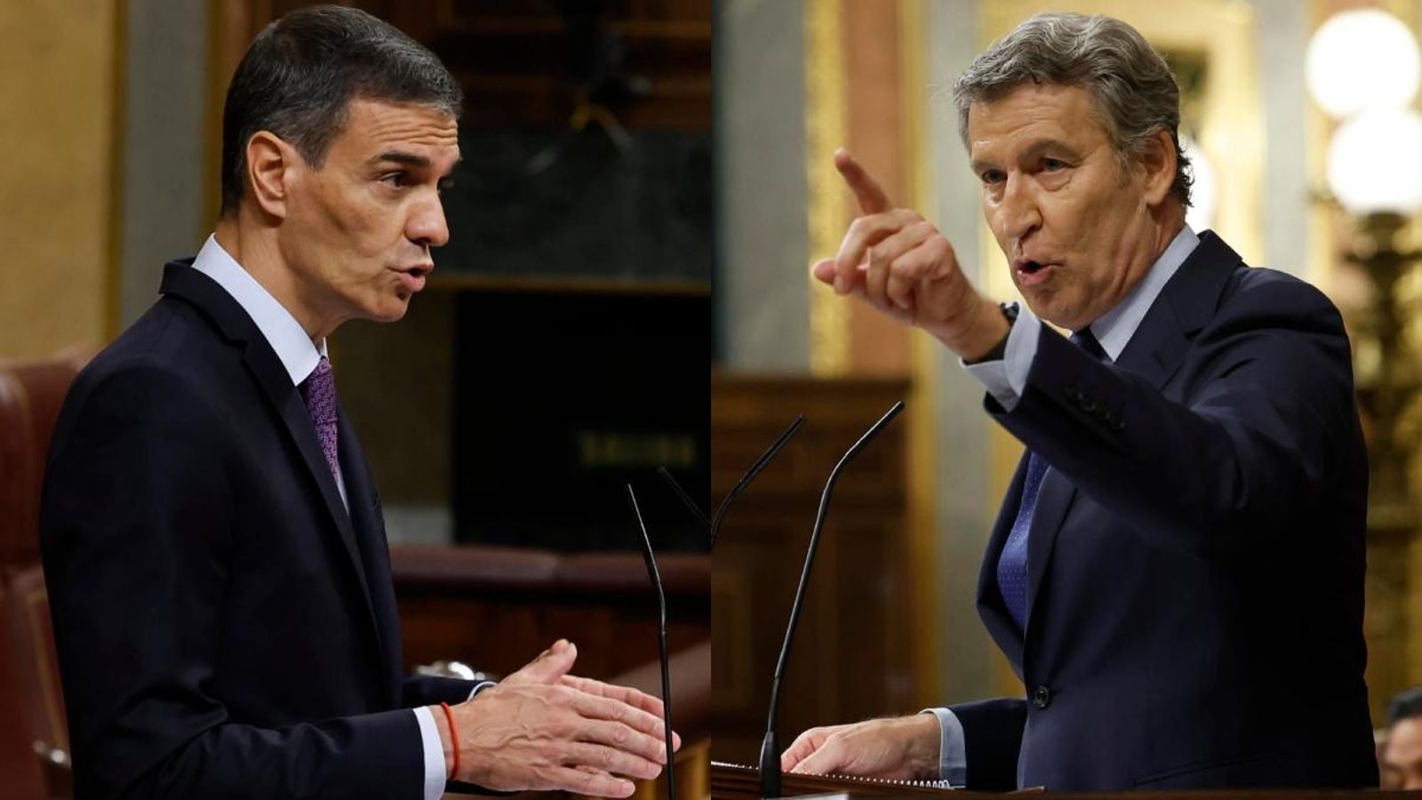 Cara a cara entre Sánchez i Feijóo al Congrés