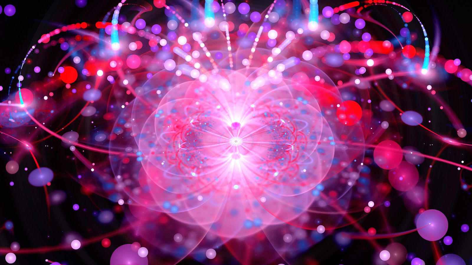 Imatge generada per ordinador del Bosón de Higgs en el Gran Colisionador d'Hadrons