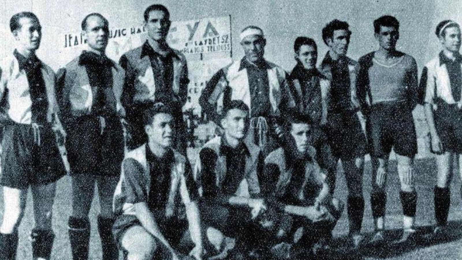 Imatge de la plantilla que va guanyar la Copa de 1937