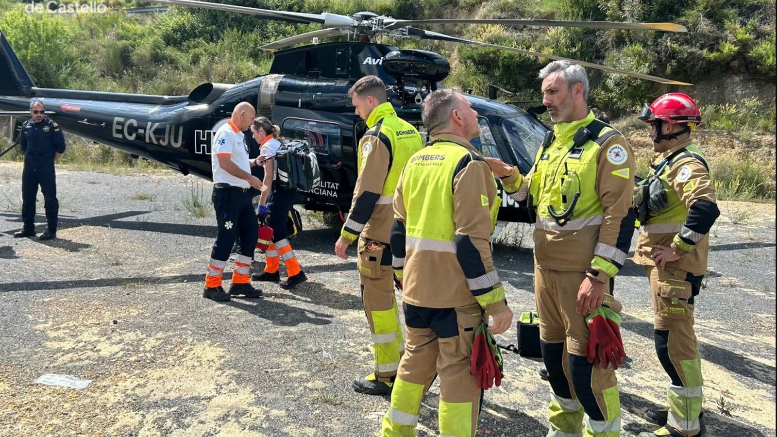 Una imatge de l'operatiu de rescat