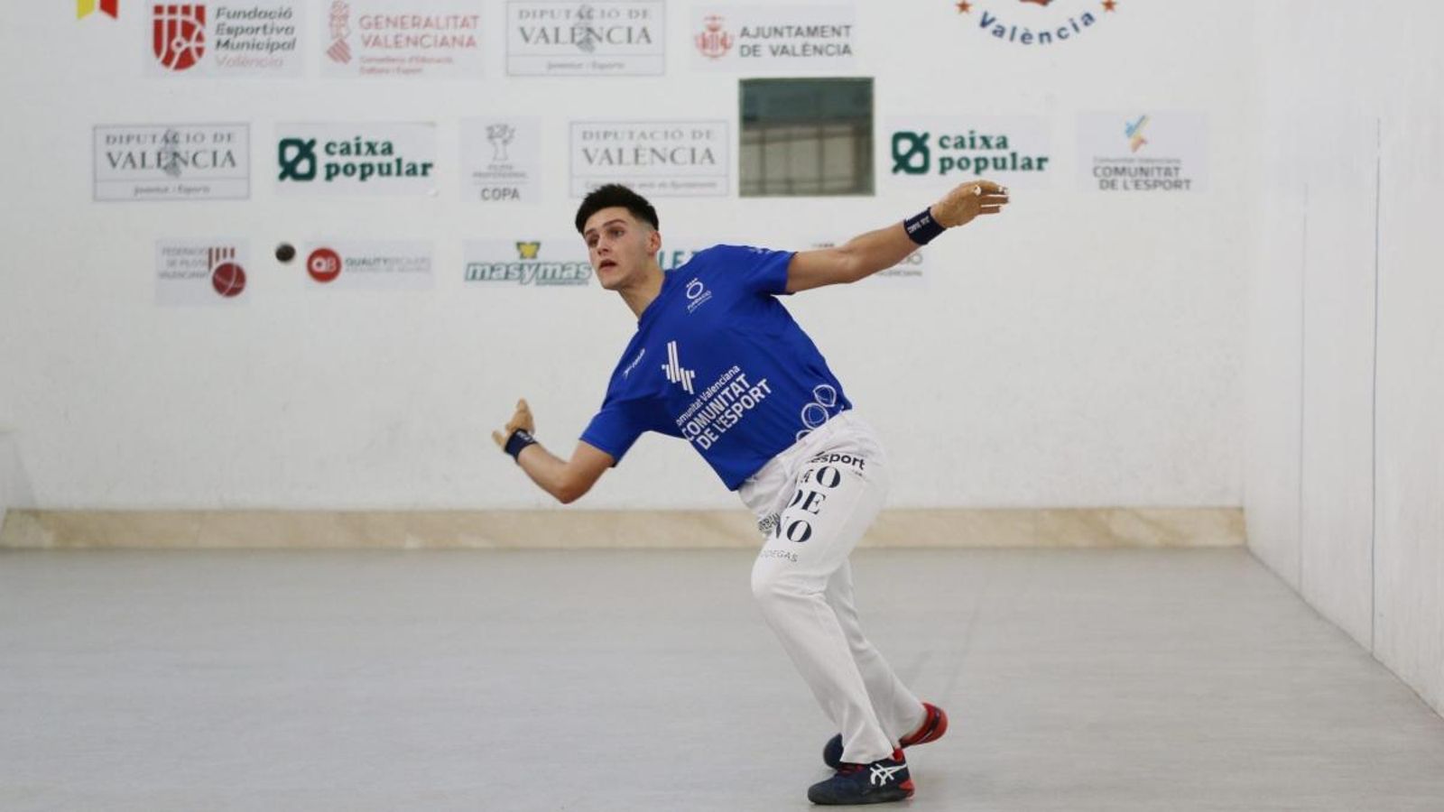 Mario, durant un apartida en la la Copa 2 Comunitat de l’Esport–Caixa Popular d’escala i corda