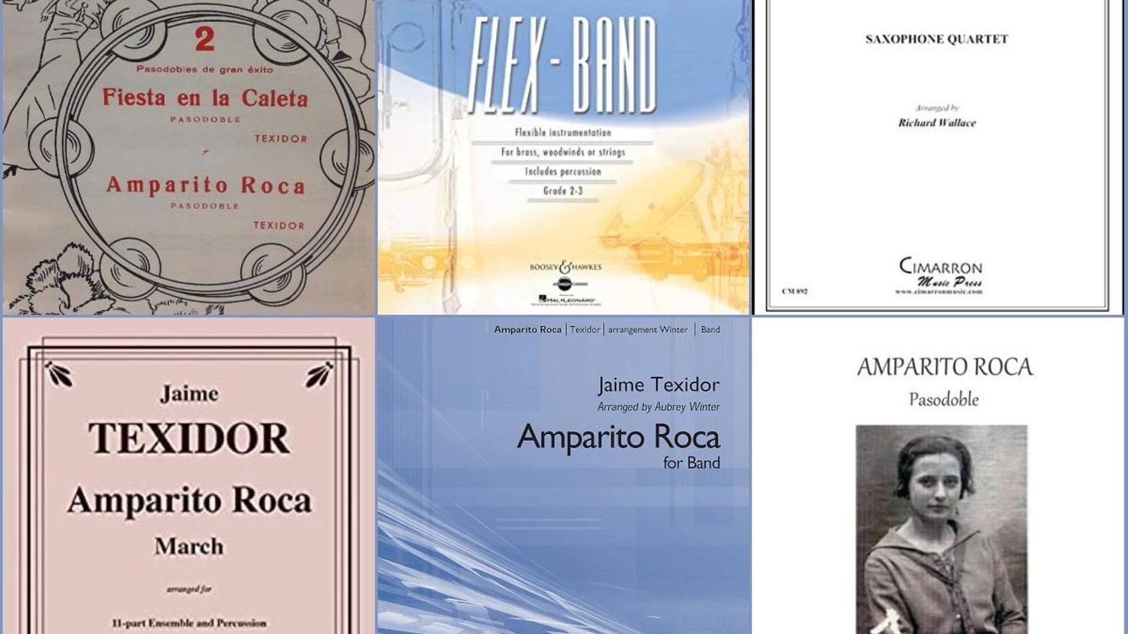 Diferents edicions d'Amparito Roca arreu del món