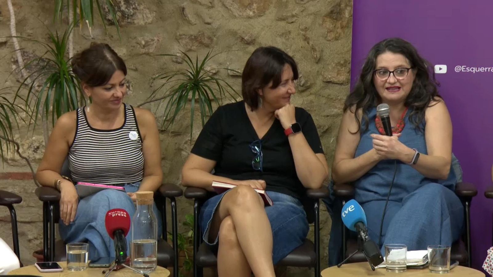 Oltra, al costat de Pérez Garijo i Rego en el celebrat este dissabte a València