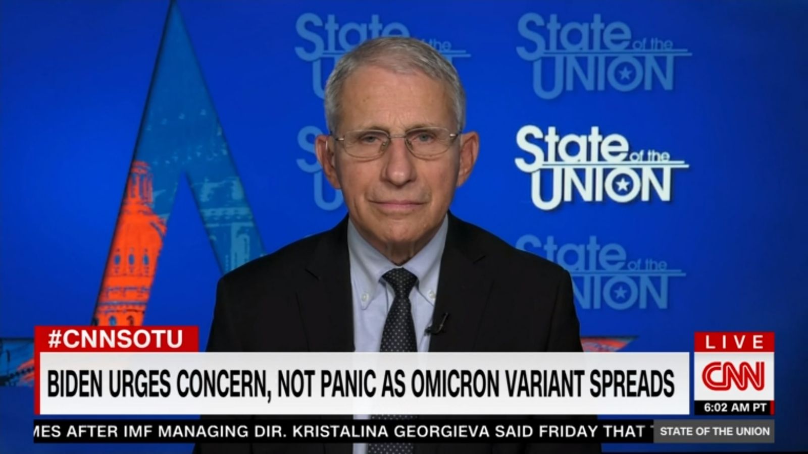 El principal assessor mèdic de la Casa Blanca, Anthony Fauci, durant l'entrevista a la CNN