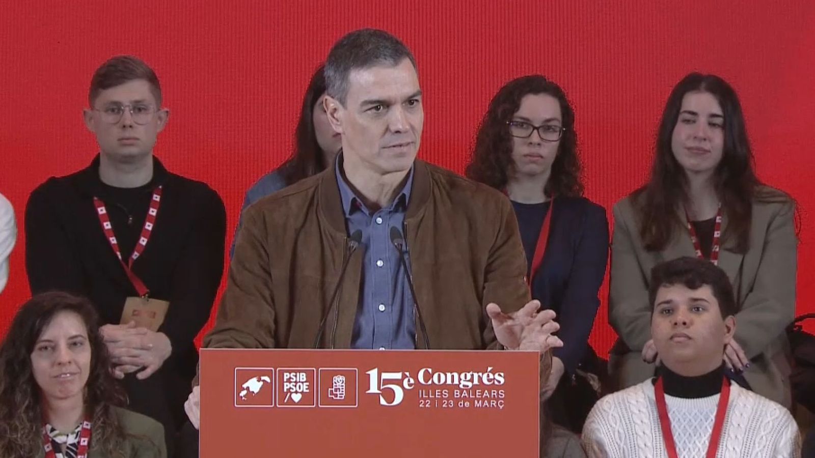El president del govern espanyol en el congrés del PSOE a les Illes Balears