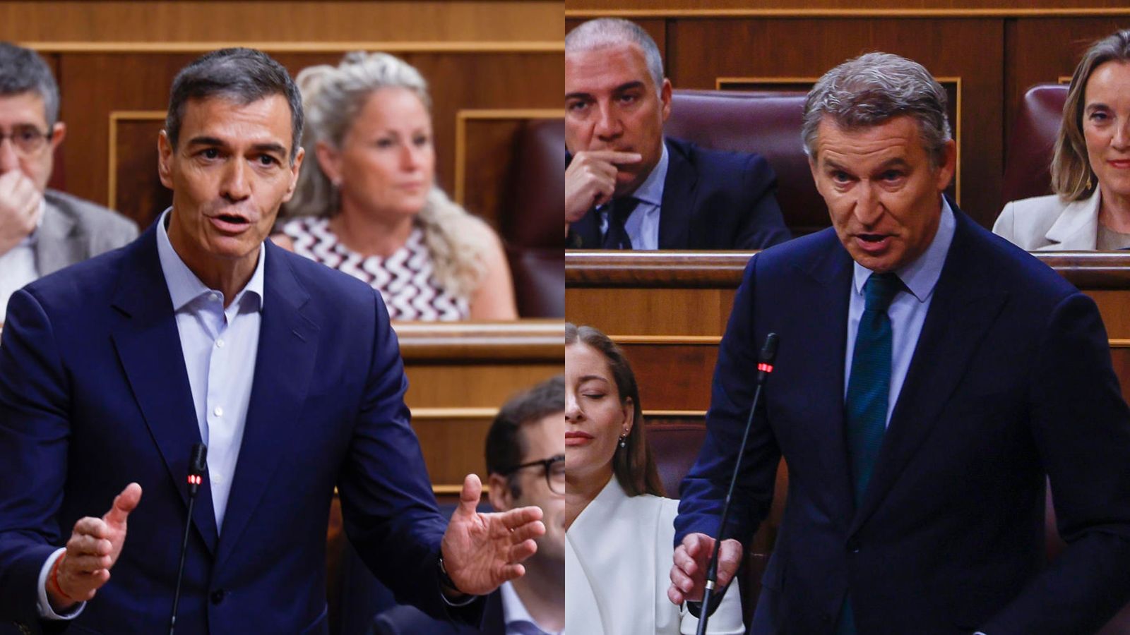 Sánchez i Feijóo, este dimecres al Congrés