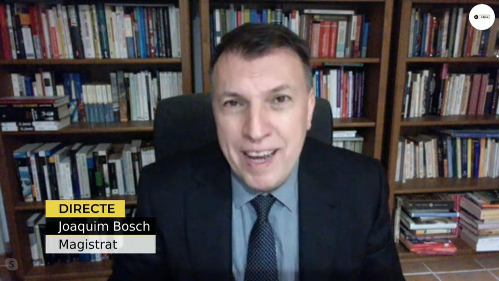 El portaveu de Jutges i Jutgesses per la Democràcia, Joaquim Bosch, durant la seua intervenció